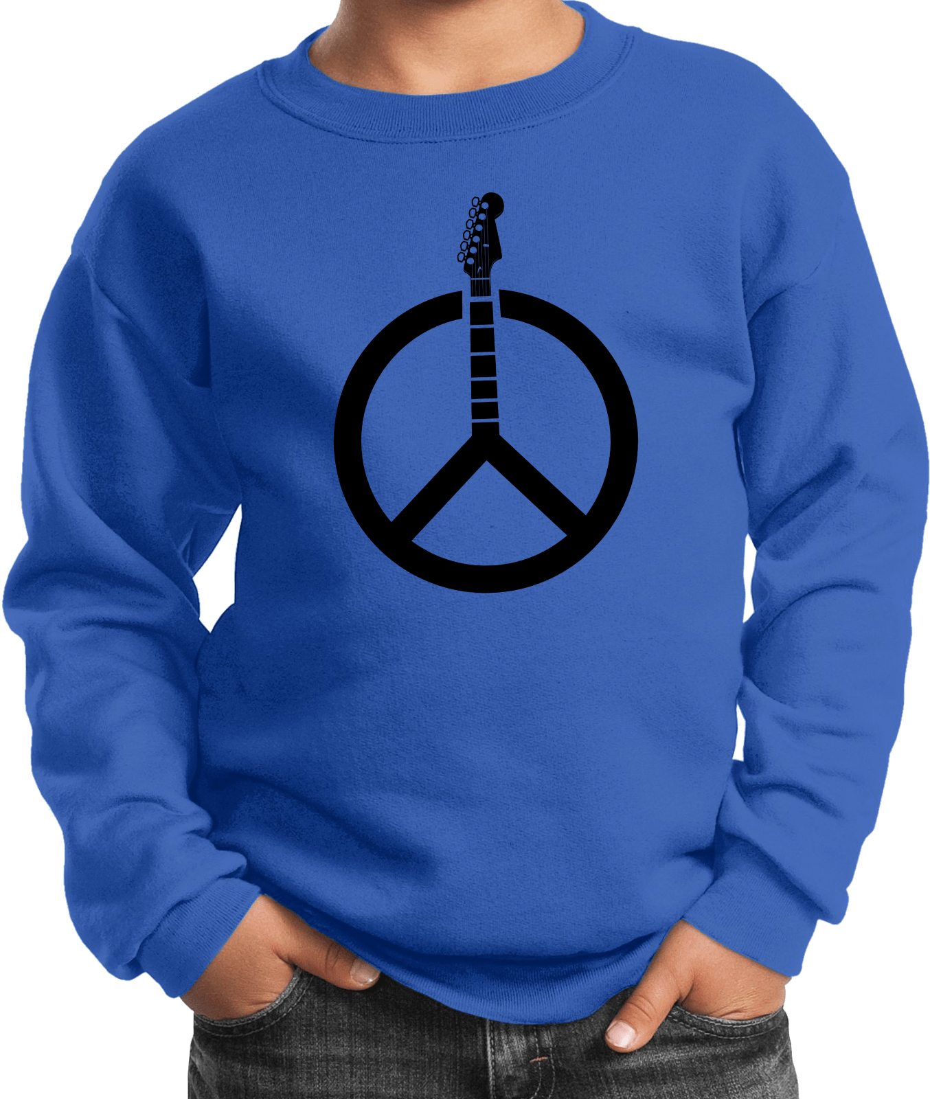 Guitar Peace Youth Kids Sweatshirt - Picture 7 of 8