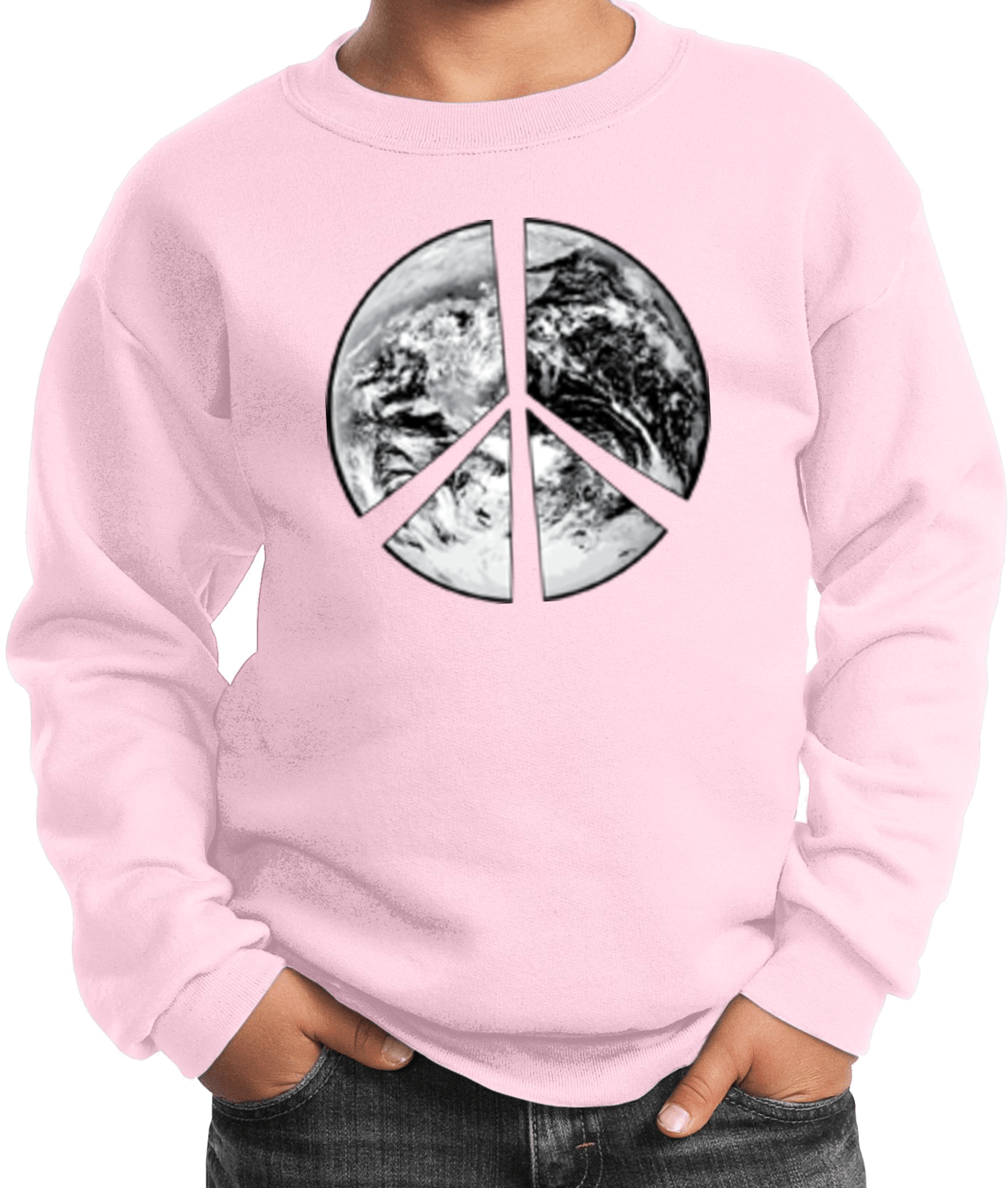 Buy Cool Shirts Kids Peace Sweatshirt Earth Satellite Symbol - Picture 10 of 13
