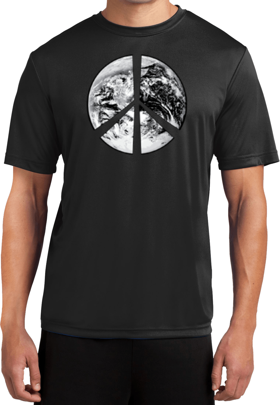 Buy Cool Shirts Peace T-shirt Earth Satellite Symbol Moisture Wicking Shirt