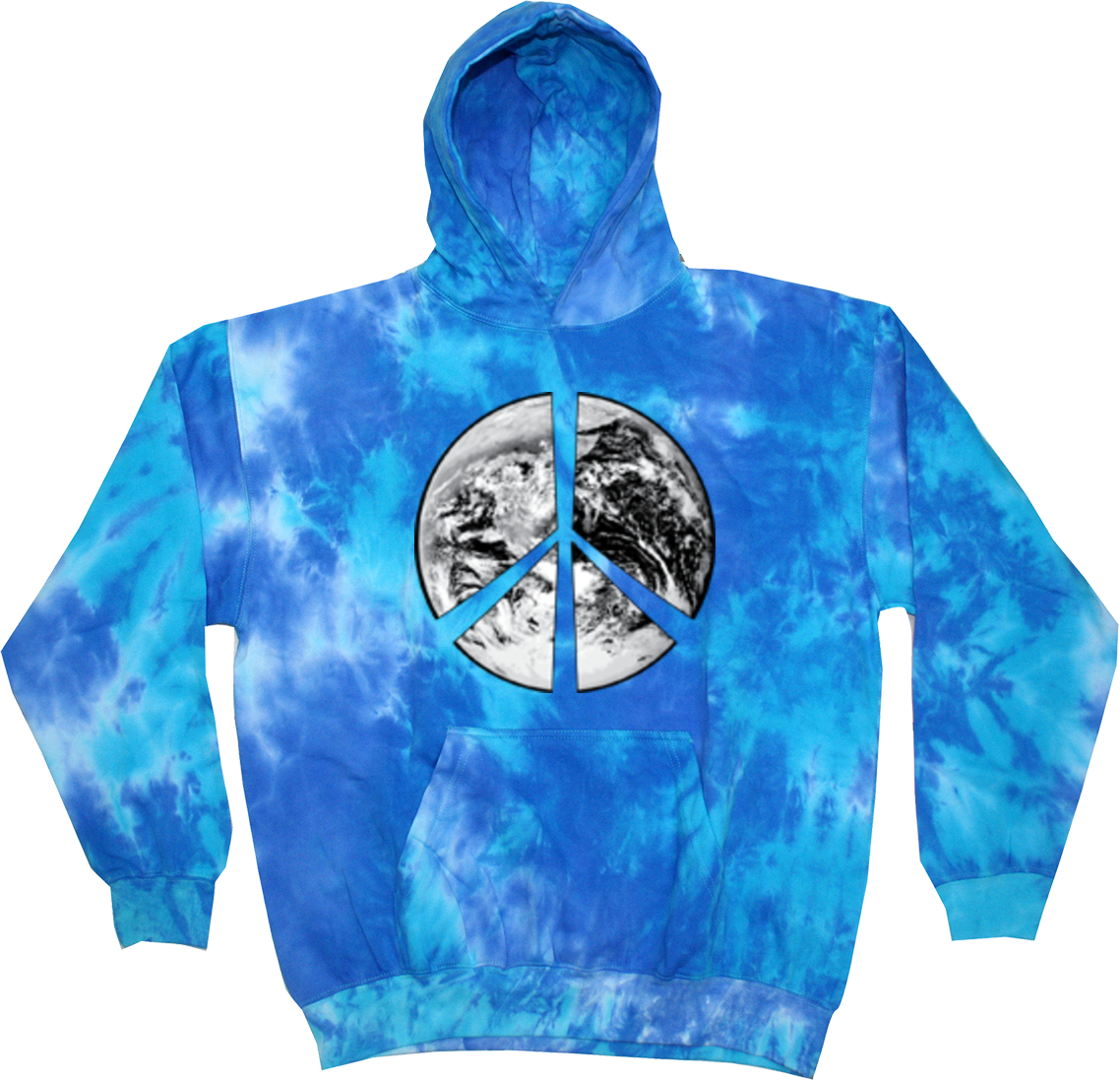 Buy Cool Shirts Peace Hoodie Earth Satellite Symbol Tie Dye Hoody