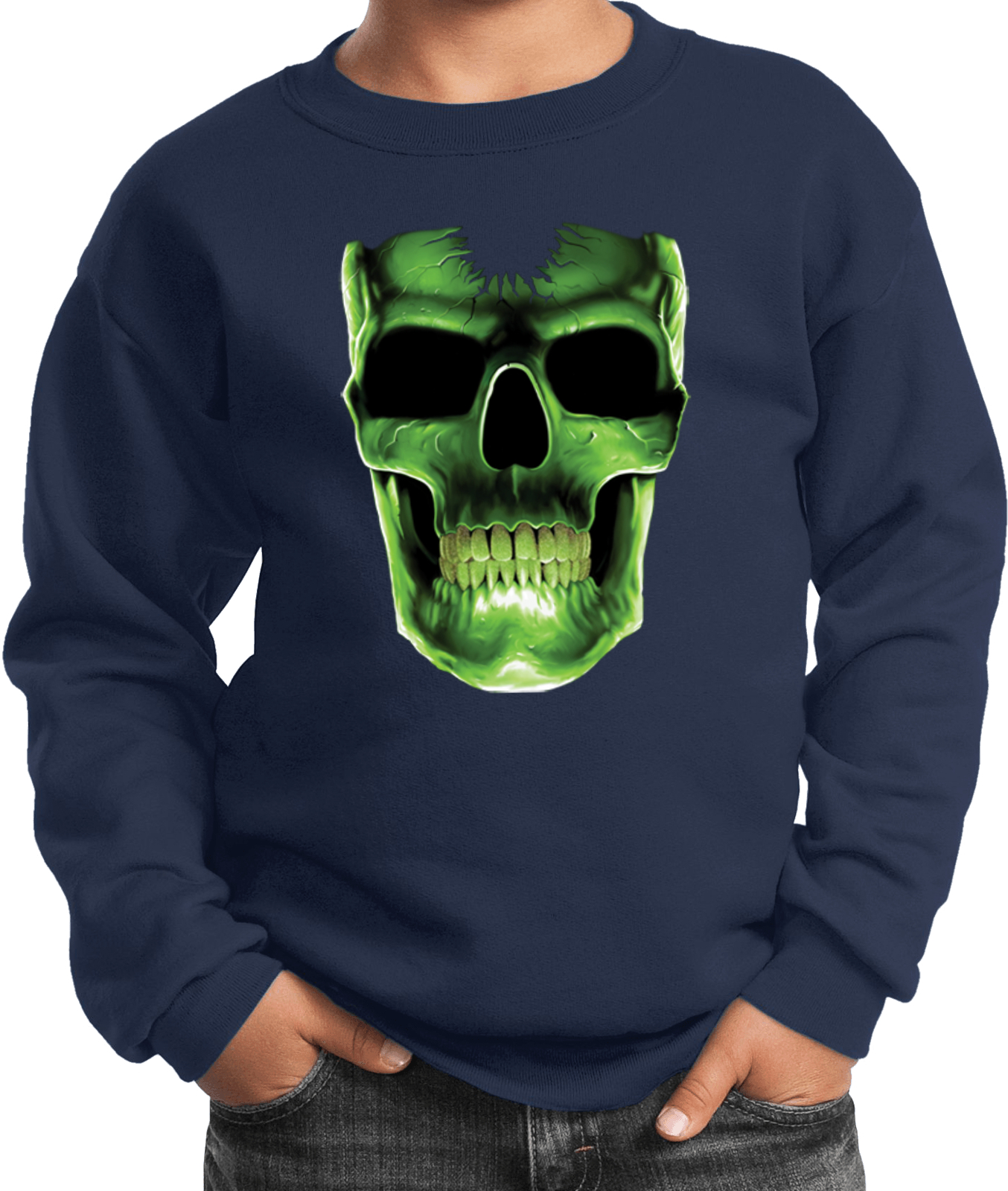 Buy Cool Shirts Kids Halloween Sweatshirt Glow Bones - Picture 7 of 13