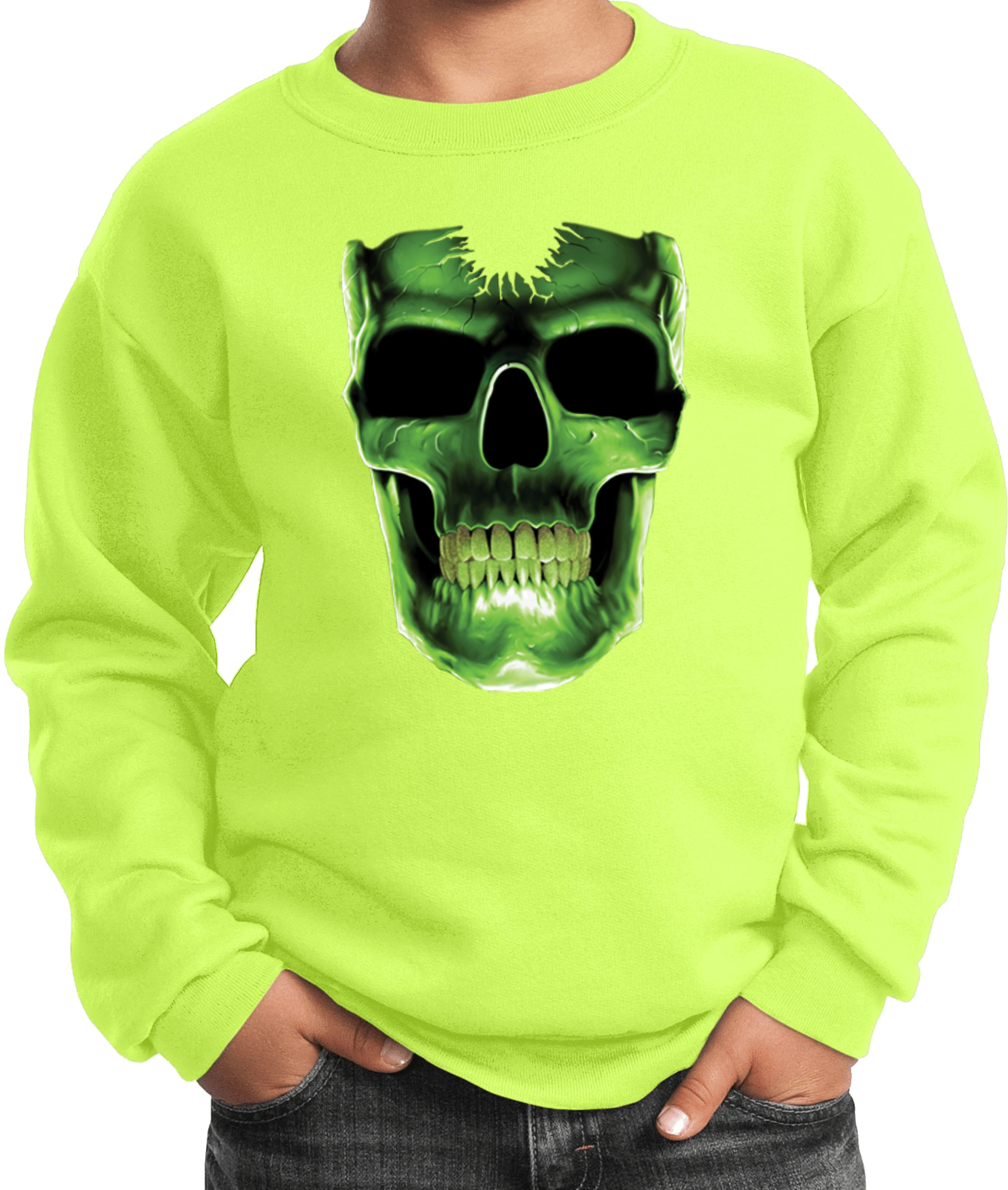 Buy Cool Shirts Kids Halloween Sweatshirt Glow Bones - Picture 9 of 13