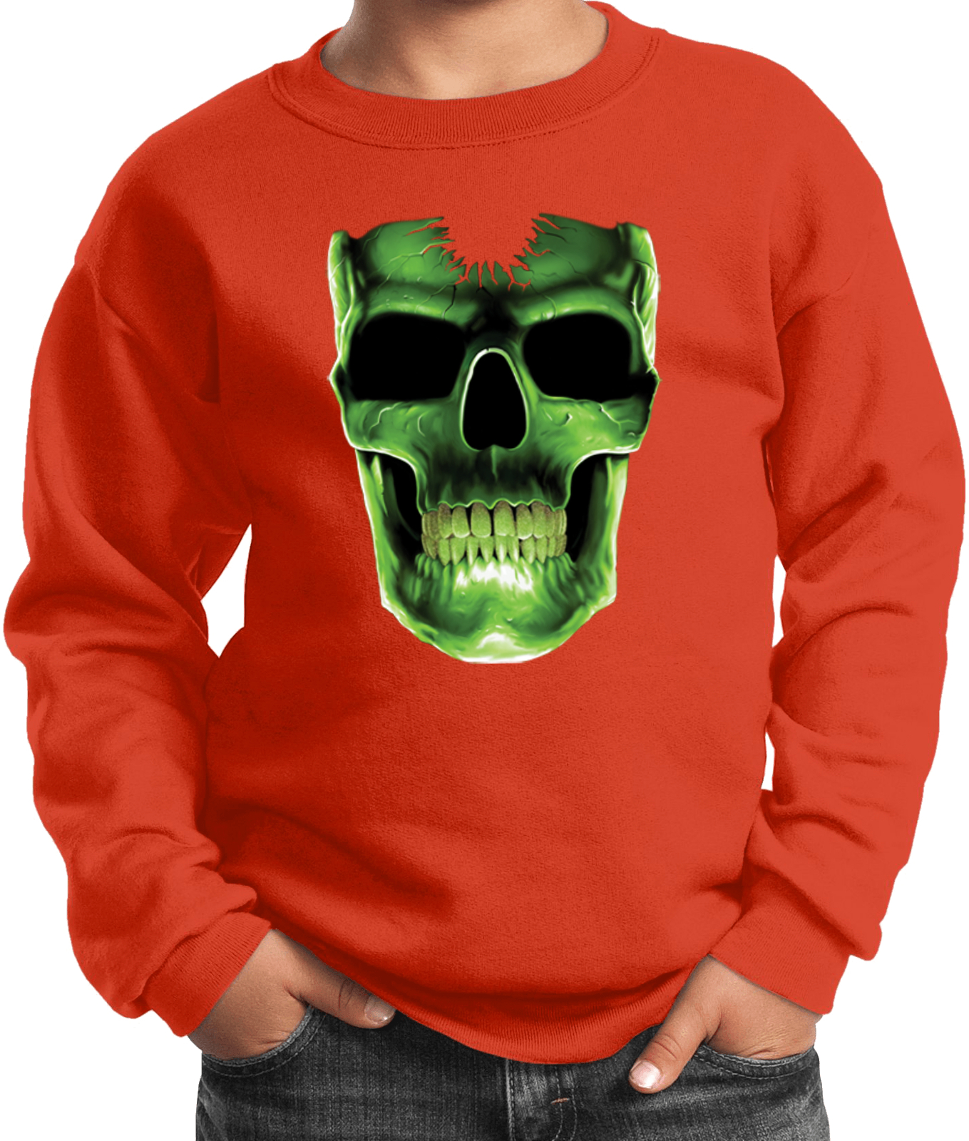 Buy Cool Shirts Kids Halloween Sweatshirt Glow Bones - Picture 10 of 13
