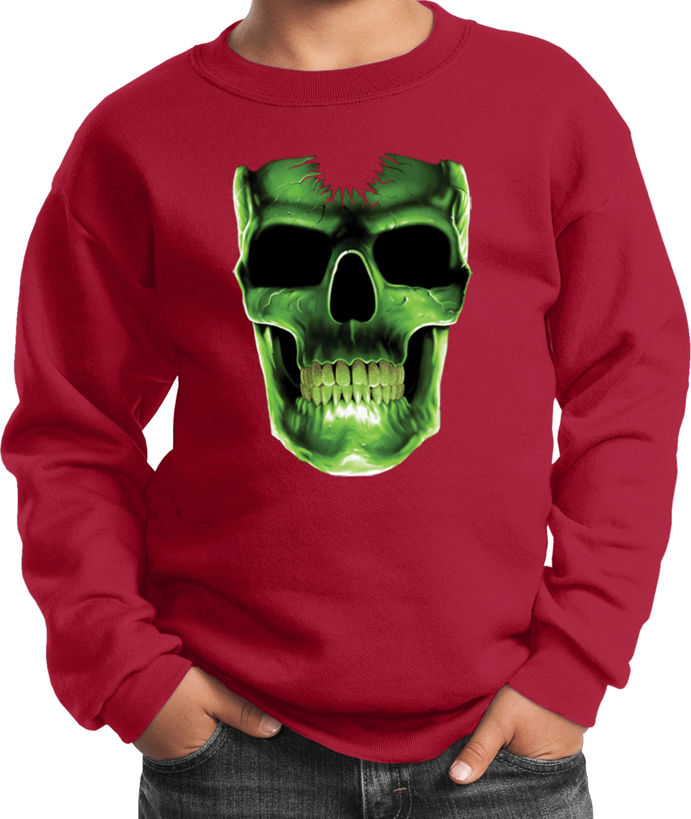 Buy Cool Shirts Kids Halloween Sweatshirt Glow Bones - Picture 12 of 13