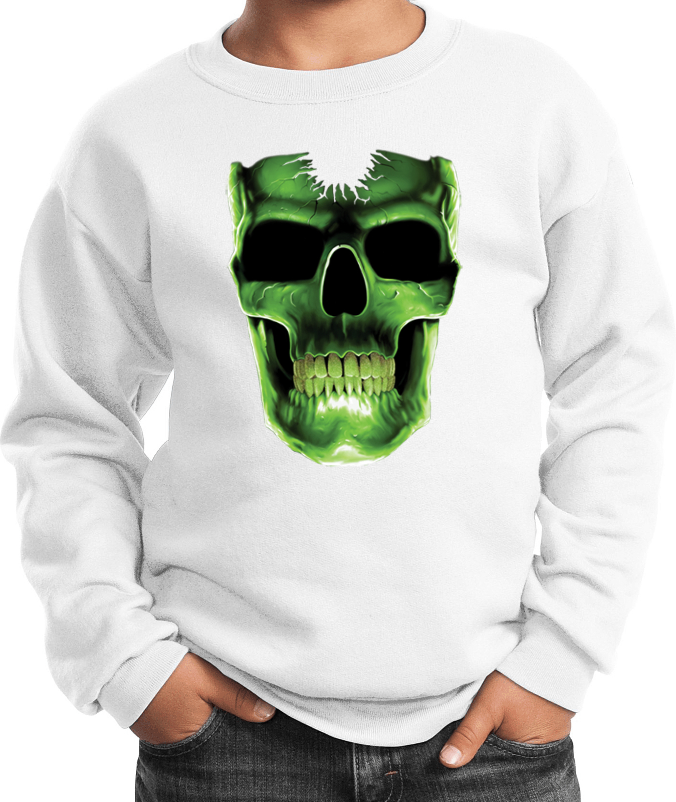 Buy Cool Shirts Kids Halloween Sweatshirt Glow Bones - Picture 13 of 13