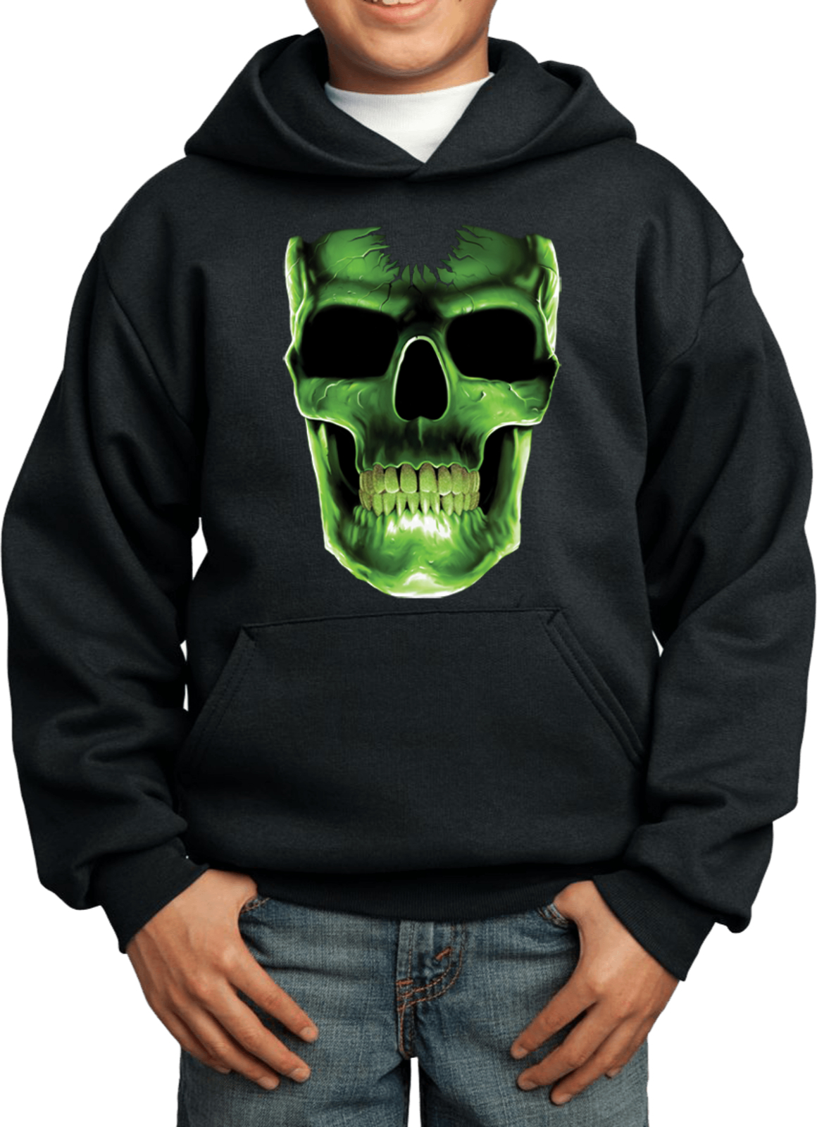 Buy Cool Shirts Kids Halloween Hoodie Glow Bones - Picture 3 of 15