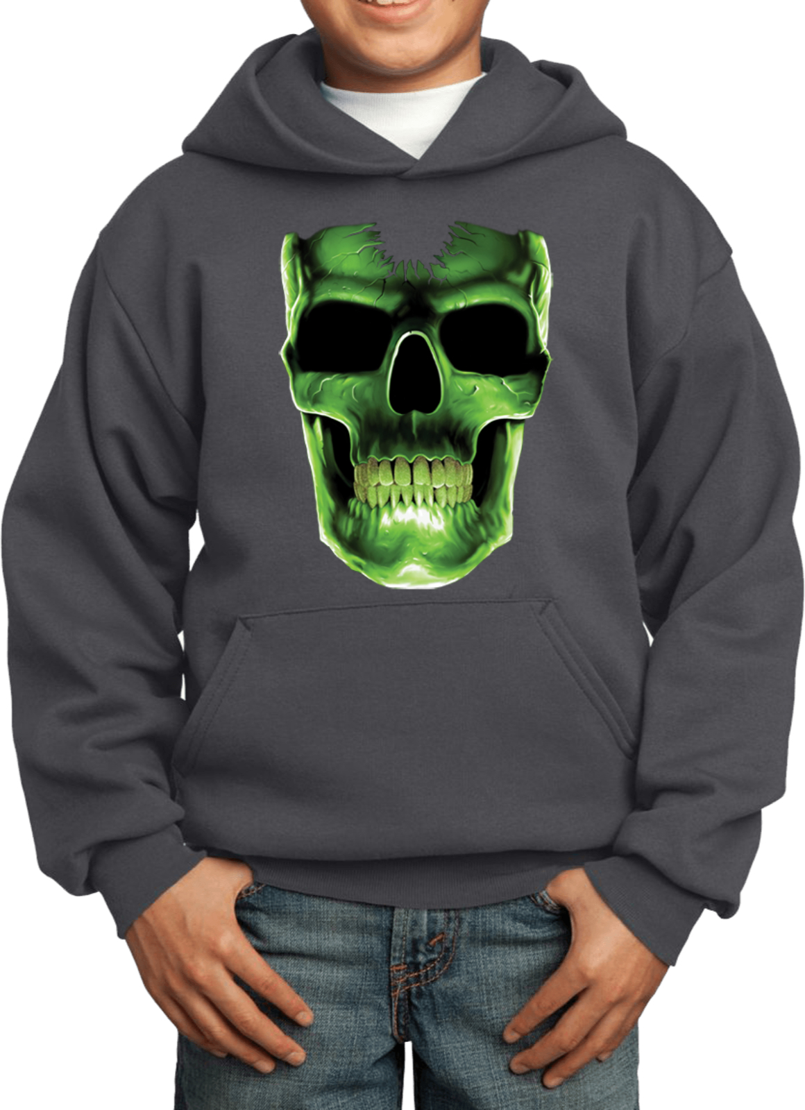 Buy Cool Shirts Kids Halloween Hoodie Glow Bones - Picture 4 of 15