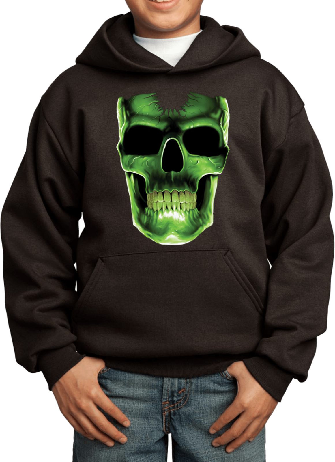 Buy Cool Shirts Kids Halloween Hoodie Glow Bones - Picture 5 of 15