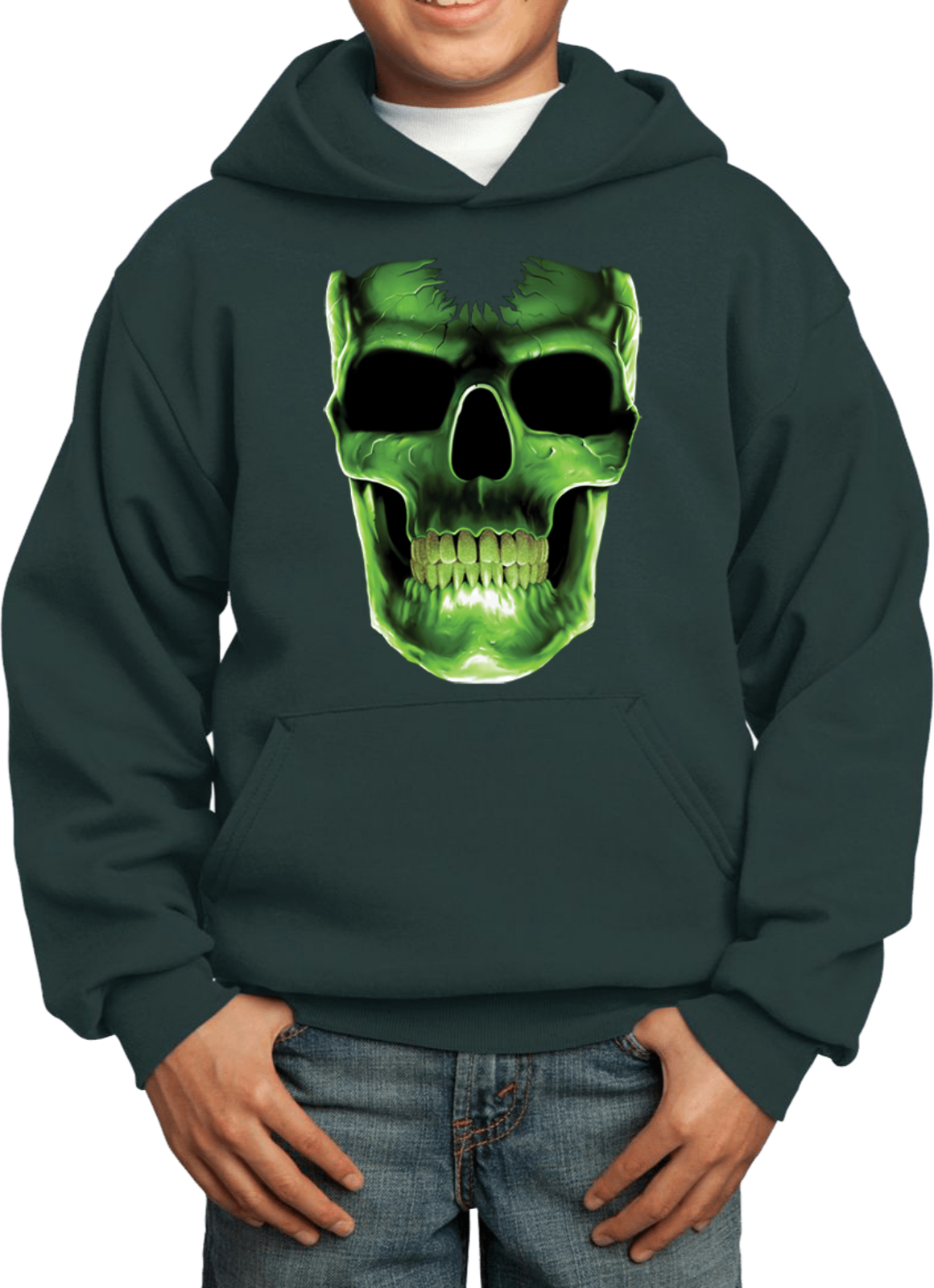Buy Cool Shirts Kids Halloween Hoodie Glow Bones - Picture 6 of 15
