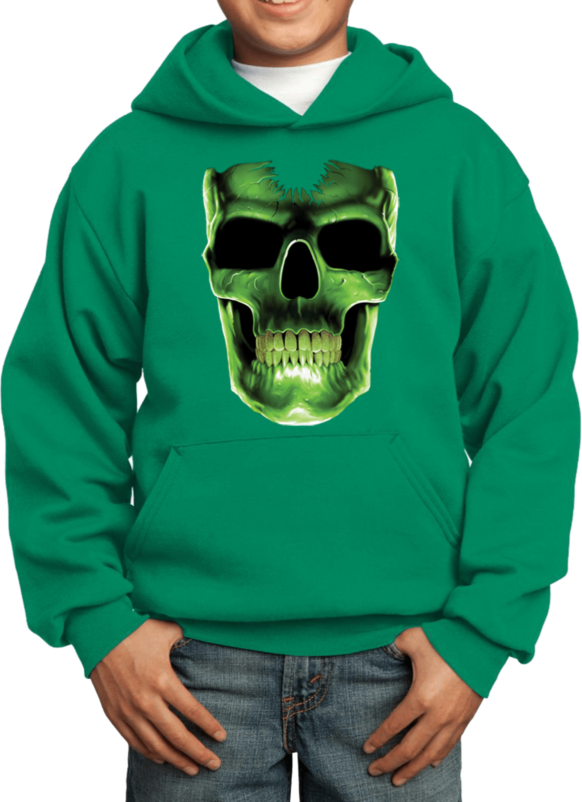 Buy Cool Shirts Kids Halloween Hoodie Glow Bones - Picture 7 of 15
