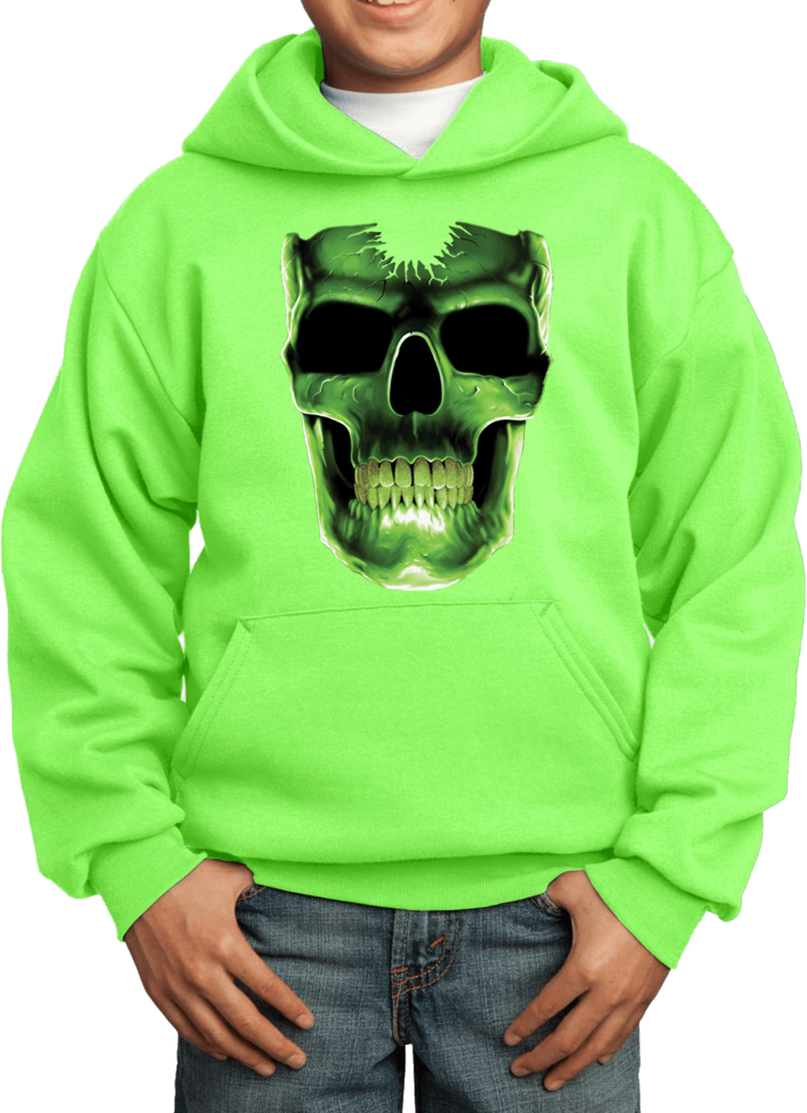 Buy Cool Shirts Kids Halloween Hoodie Glow Bones - Picture 10 of 15