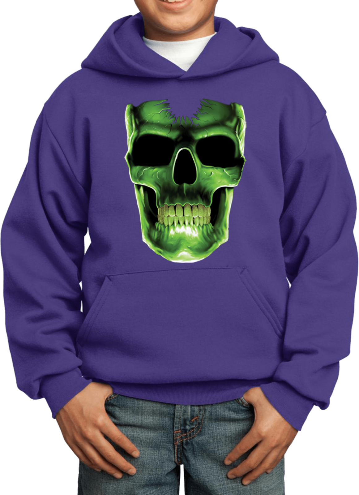 Buy Cool Shirts Kids Halloween Hoodie Glow Bones - Picture 13 of 15