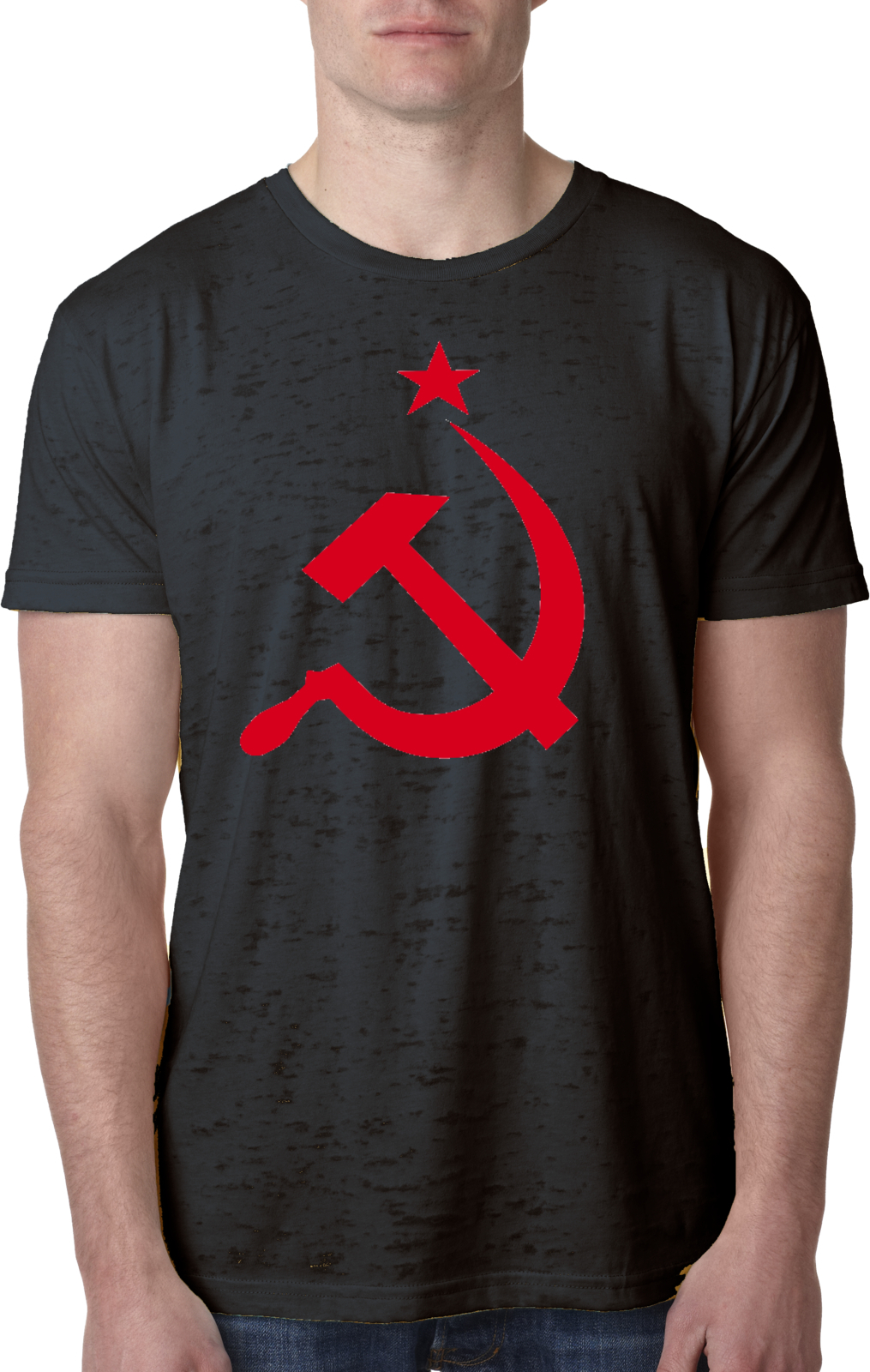 Buy Cool Shirts Soviet Union T-shirt Red Hammer and Sickle Burnout Tee