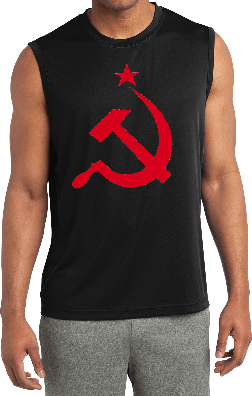 Buy Cool Shirts Soviet Union Red Hammer and Sickle Sleeveless Competitor Tee
