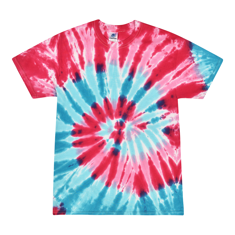how to tie dye a shirt with two colors