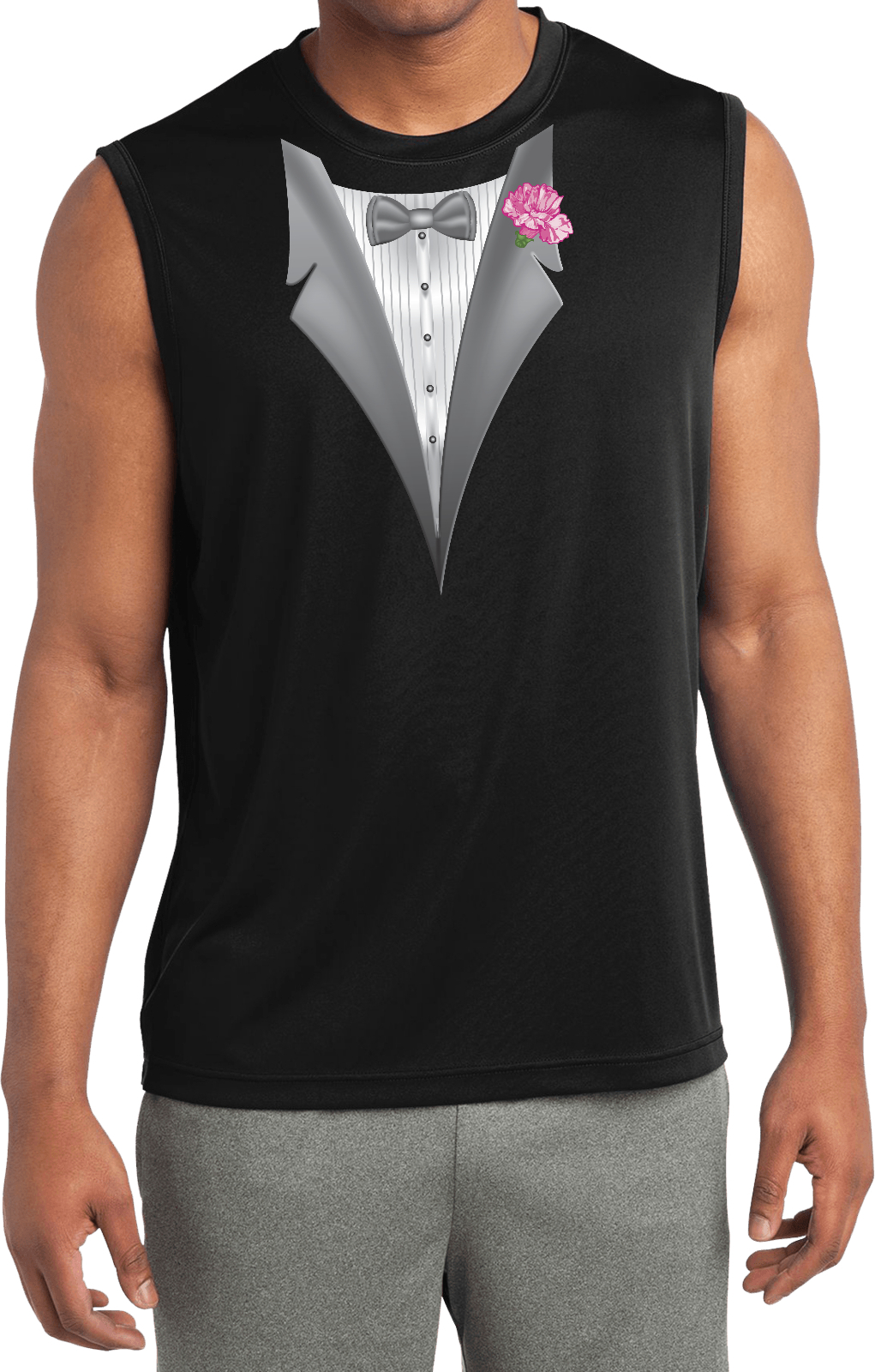Buy Cool Shirts Tuxedo T-shirt Pink Flower Sleeveless Competitor Tee