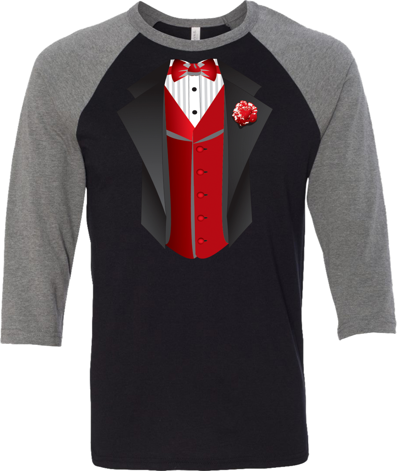 Buy Cool Shirts Tuxedo T-shirt Red Vest Raglan