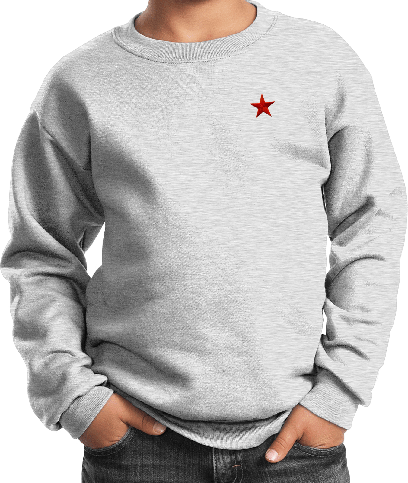 Buy Cool Shirts Red Star Patch Pocket Print Youth Kids Sweatshirt - Picture 2 of 17