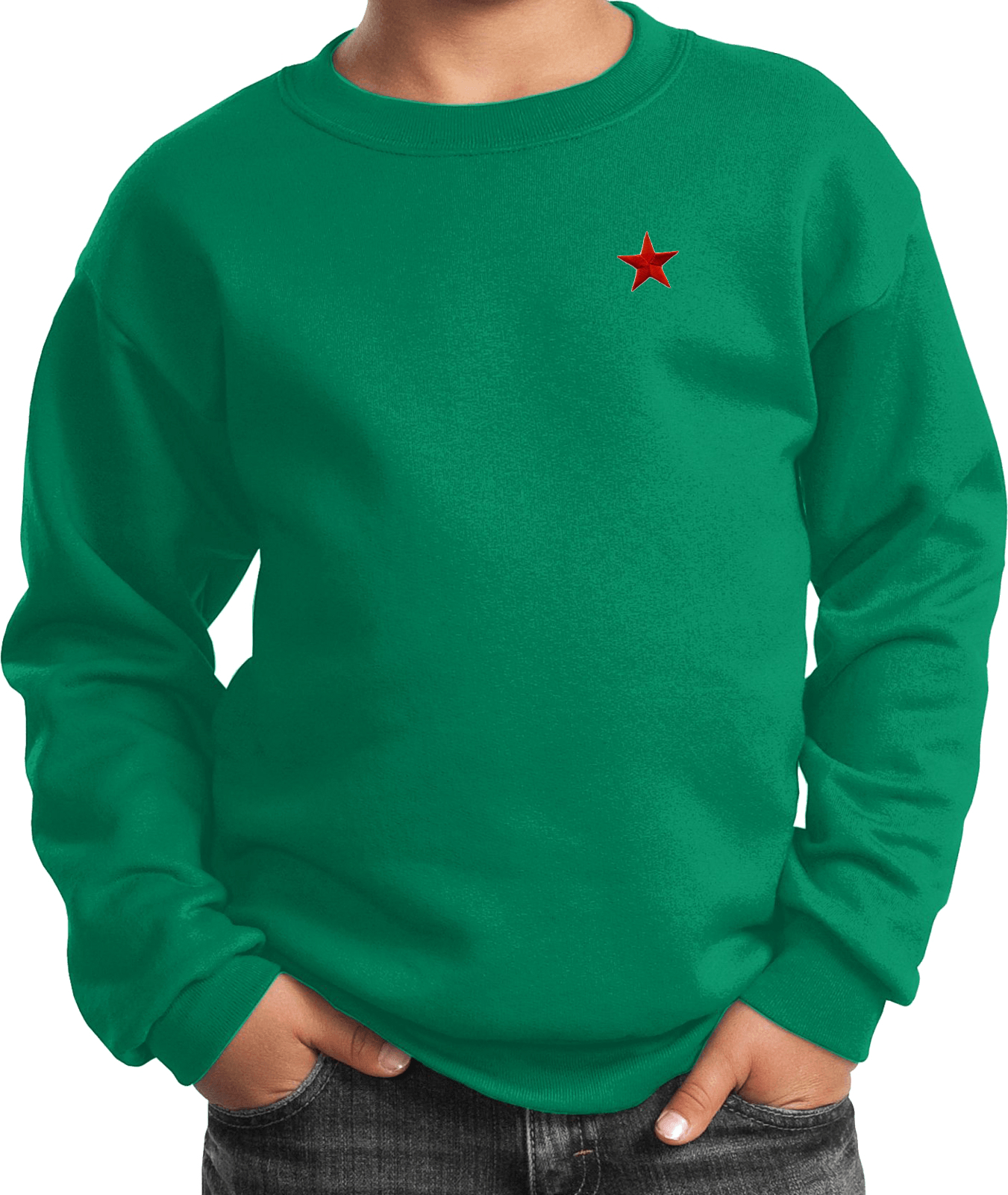 Buy Cool Shirts Red Star Patch Pocket Print Youth Kids Sweatshirt - Picture 8 of 17