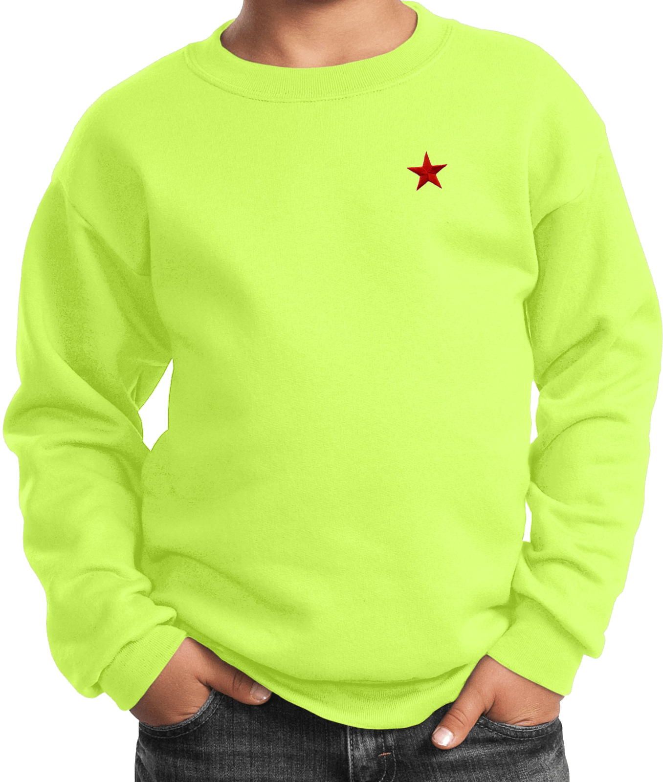 Buy Cool Shirts Red Star Patch Pocket Print Youth Kids Sweatshirt - Picture 13 of 17