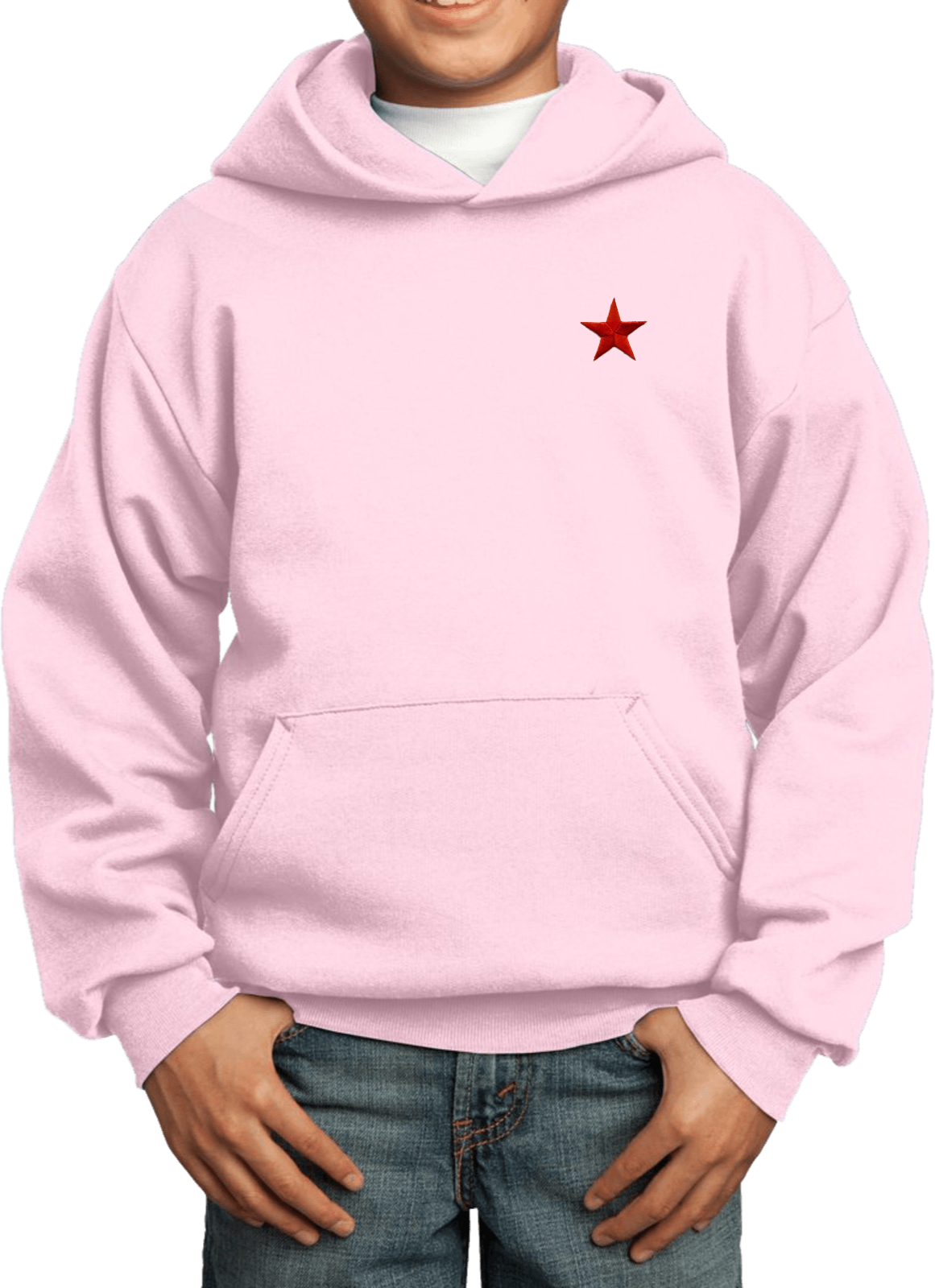 Buy Cool Shirts Red Star Patch Pocket Print Youth Kids Hoodie - Picture 16 of 19