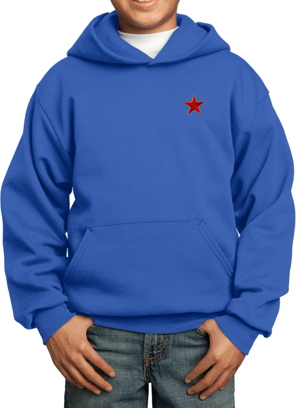 Buy Cool Shirts Red Star Patch Pocket Print Youth Kids Hoodie - Picture 18 of 19