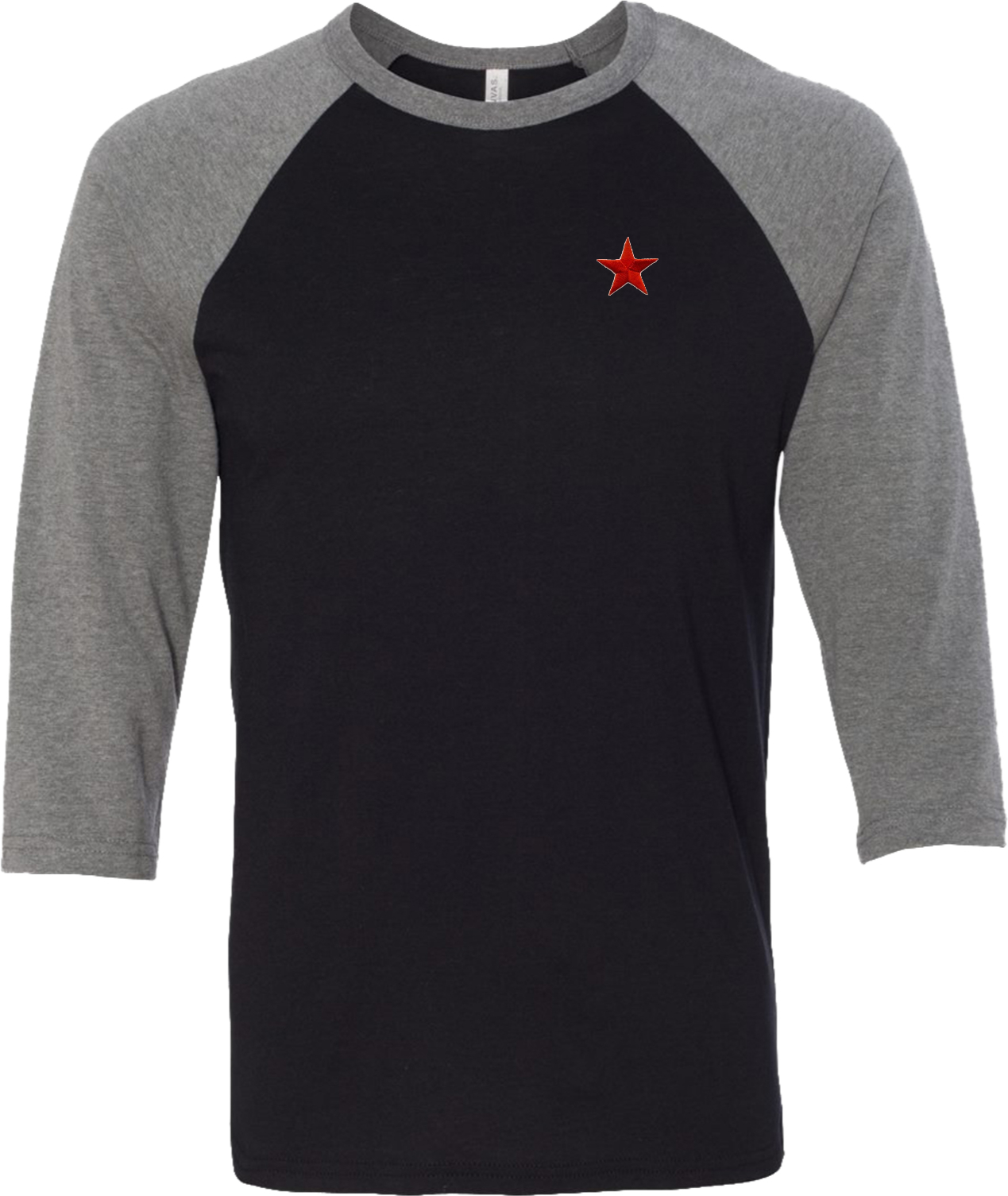 Buy Cool Shirts Red Star Patch Pocket Print Raglan Shirt