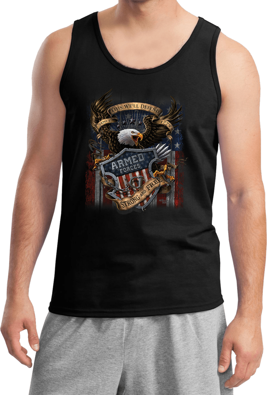 Buy Cool Shirts USA Armed Forces Tank Top
