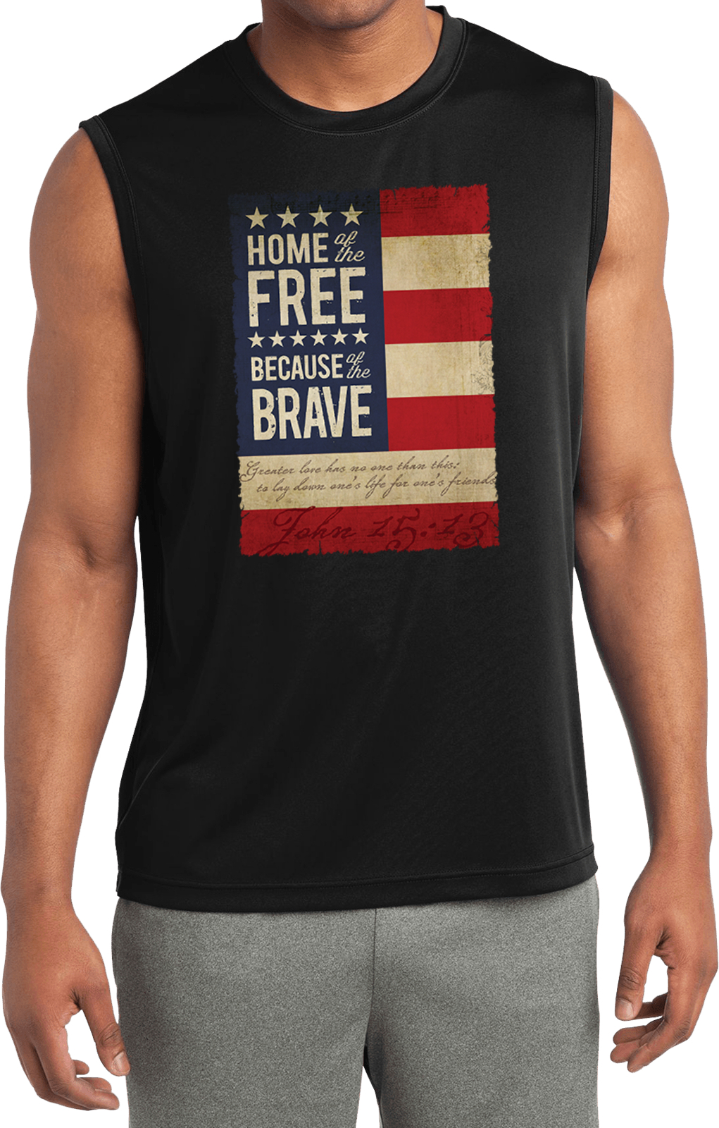 Buy Cool Shirts USA T-shirt Home of the Brave Sleeveless Competitor Tee
