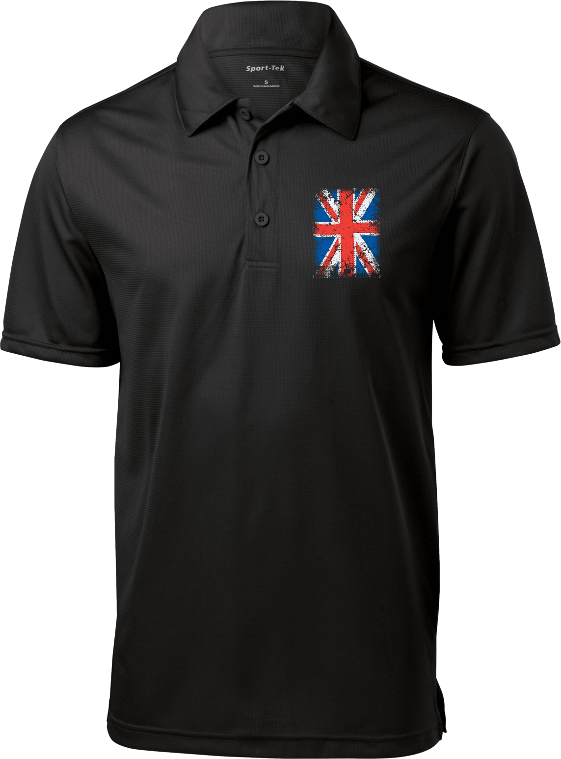 Buy Cool Shirts Union Jack Textured Polo Pocket Print