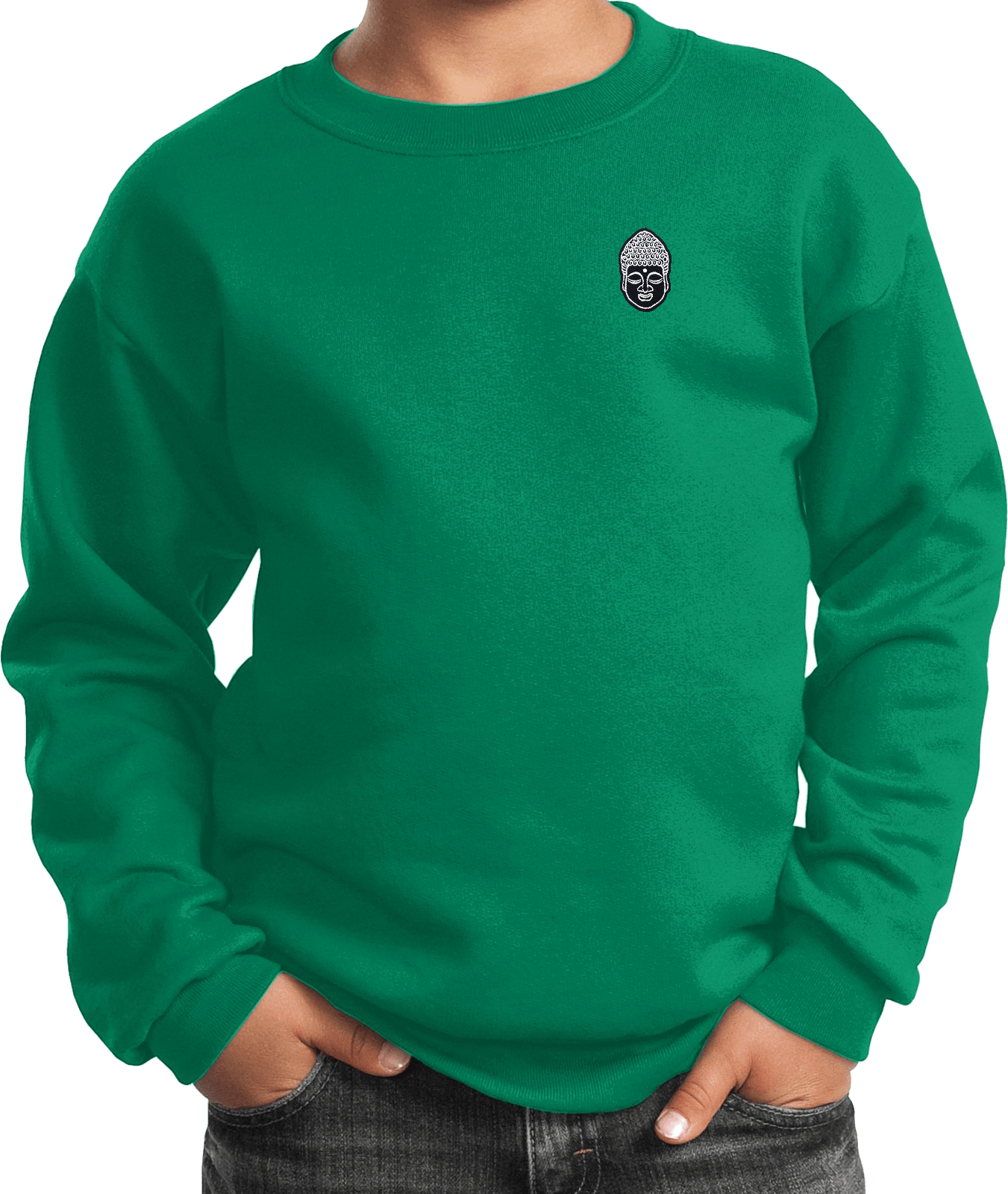 Buy Cool Shirts Yoga Buddha Head Patch Pocket Print Youth Kids Sweatshirt - Picture 8 of 22