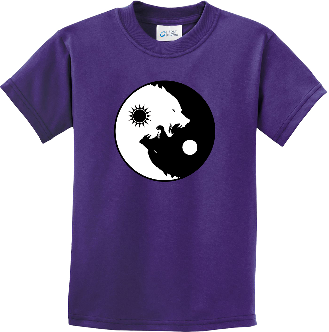 Buy Cool Shirts Yin Yang Wolves Yoga Youth Kids Shirt - Picture 17 of 25