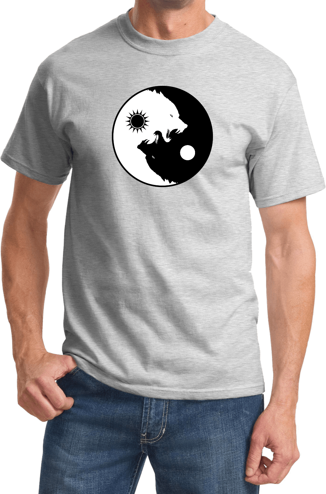 Buy Cool Shirts Yin Yang Wolves Yoga Shirt