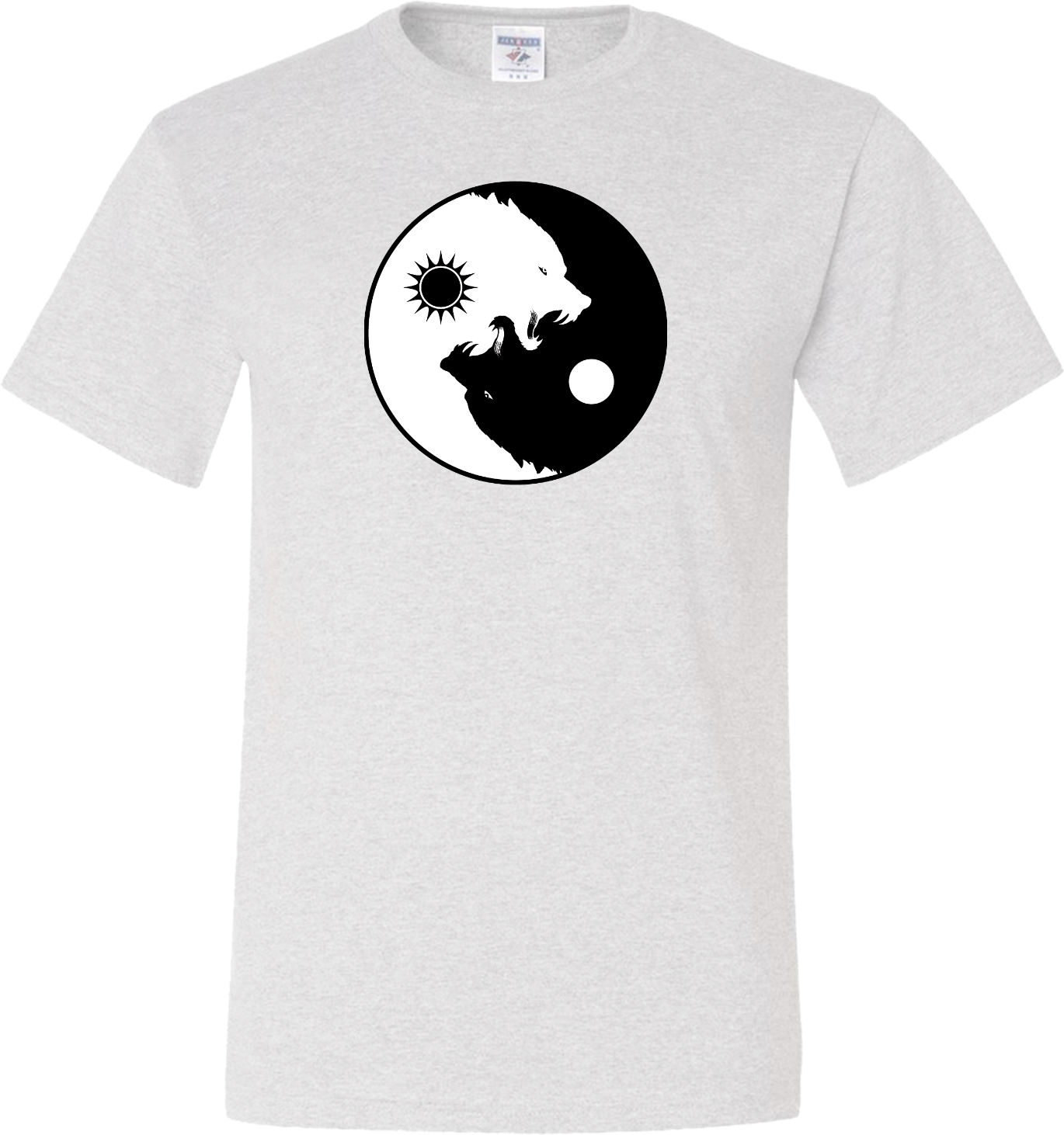 Buy Cool Shirts Yin Yang Wolves Yoga Tall Shirt