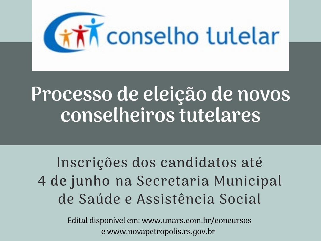 Foto de capa da notícia: Inscrição de candidatos para eleição de conselheiros tutelares de Nova Petrópolis encerra dia 4 de junho