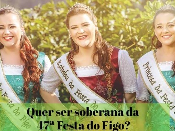 Foto de capa da notícia: Candidatas a soberanas da 47ª Festa do Figo devem se inscrever até 2 de agosto