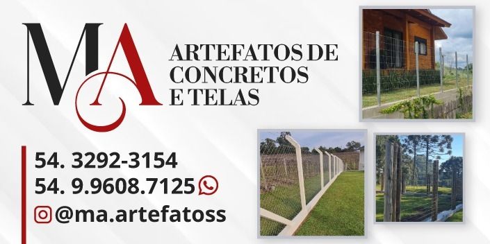 Patrocinador - M A Artefatos de Concreto e Telas