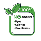 100 Percent No Artificial Dyes Coloring Sweeteners Icon