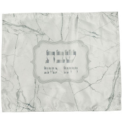 Challah Cover Fabric With Silver Print