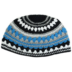 Kit 2 Yarmulkes Jeans IKIPPAH - Aro 4 Partes Tie-Dye Tamanho 2-4