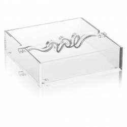 Napkin Holder - Silver Mirror Shabbos Bar