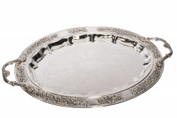 Silver Plated Passover Seder Plate - Traditional Judaica Kaarah, 12 Inch Diameter