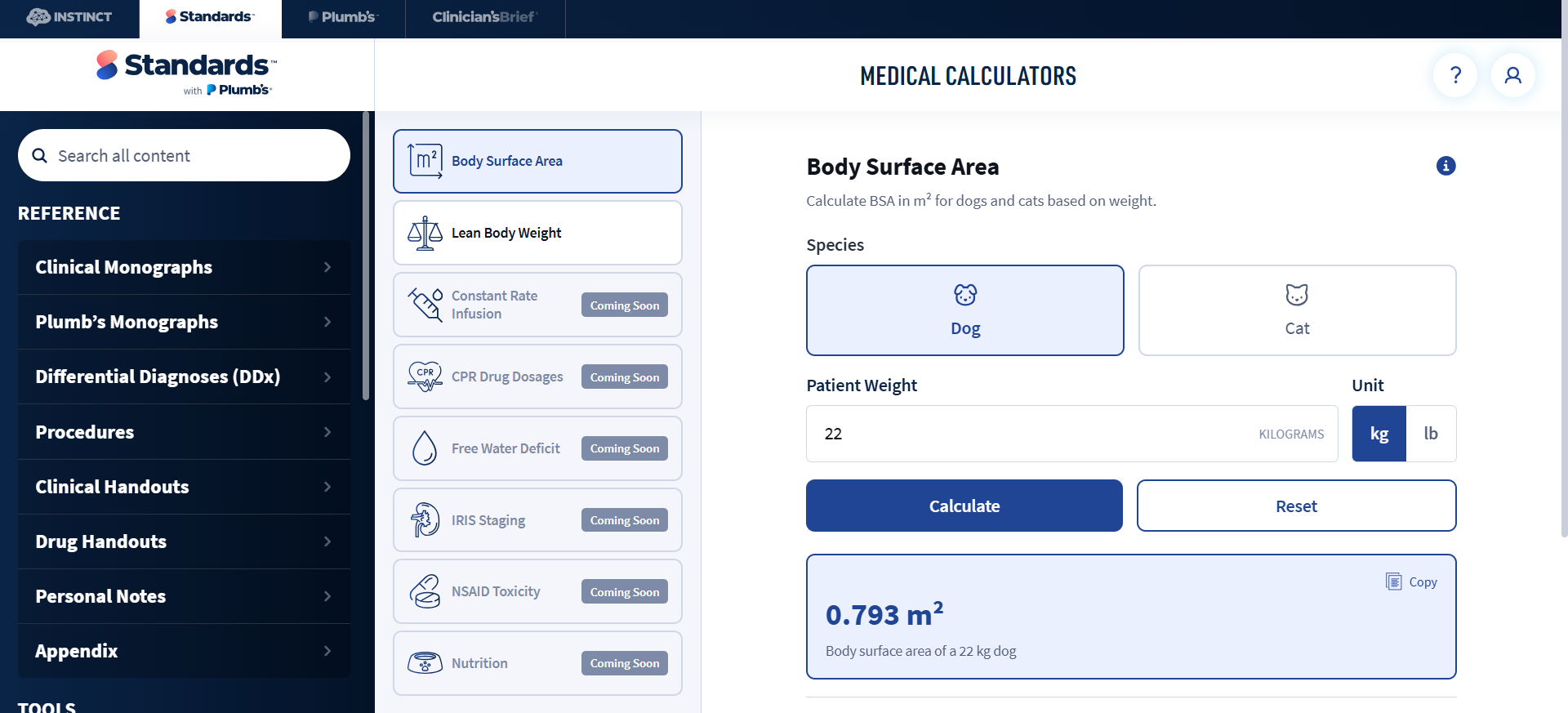 Medical Calculators, Now Built Into Standards
