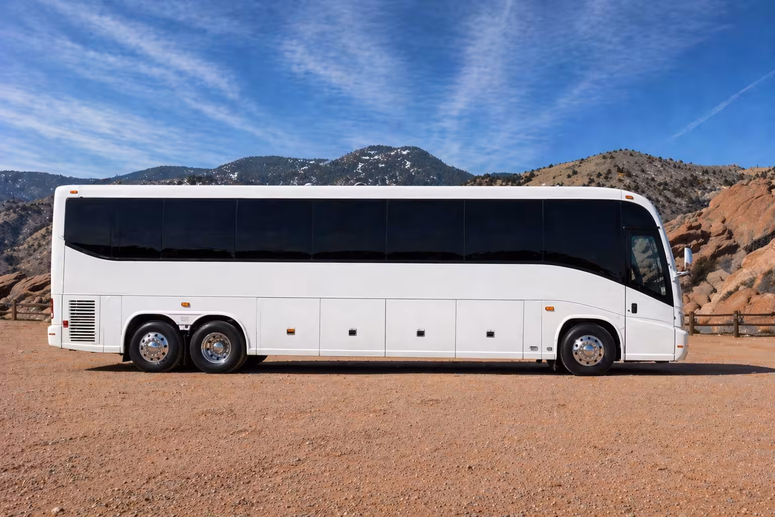 Exterior of a 41-45 Passenger Mini Coach in Denver