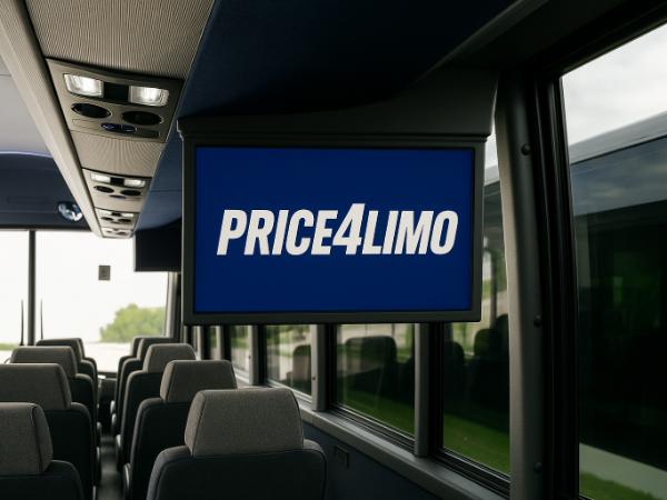 Oakland charter bus TVs