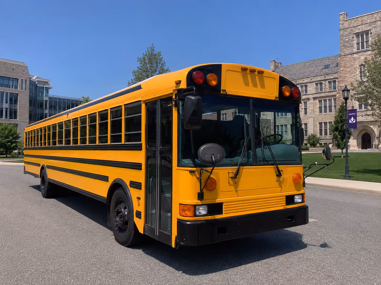 Exterior Of School Bus in Bridgeport
