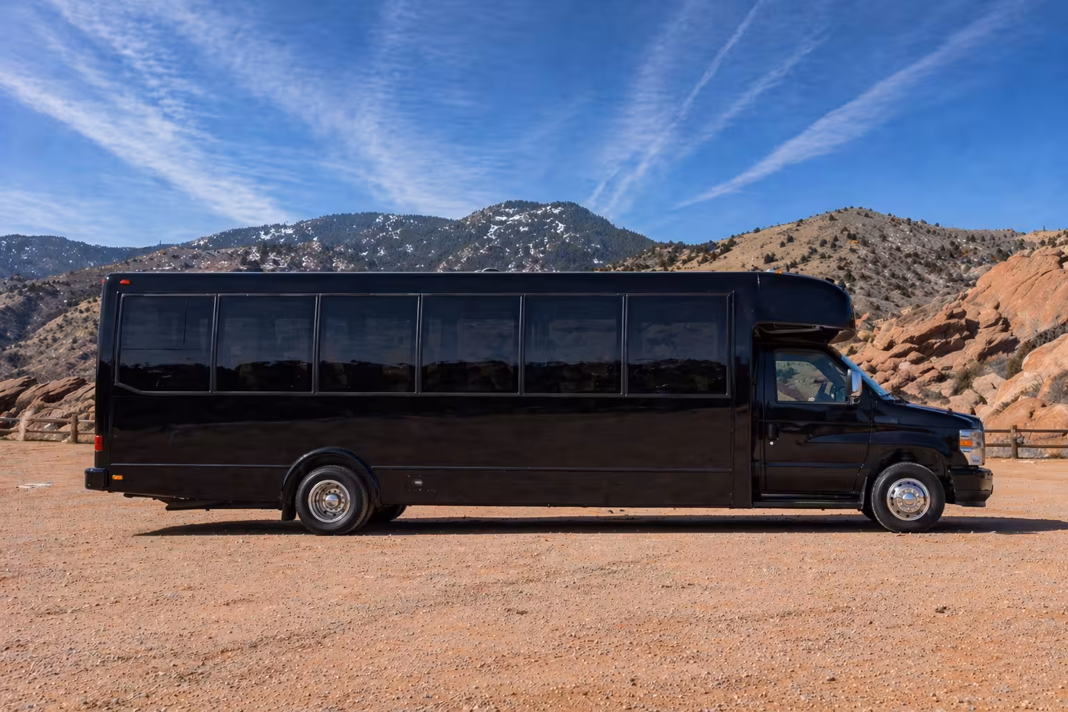 Exterior of a 34-40 Passenger Mini Coach in Broomfield