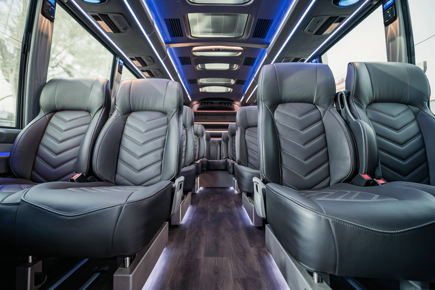 employee shuttle bus interior
