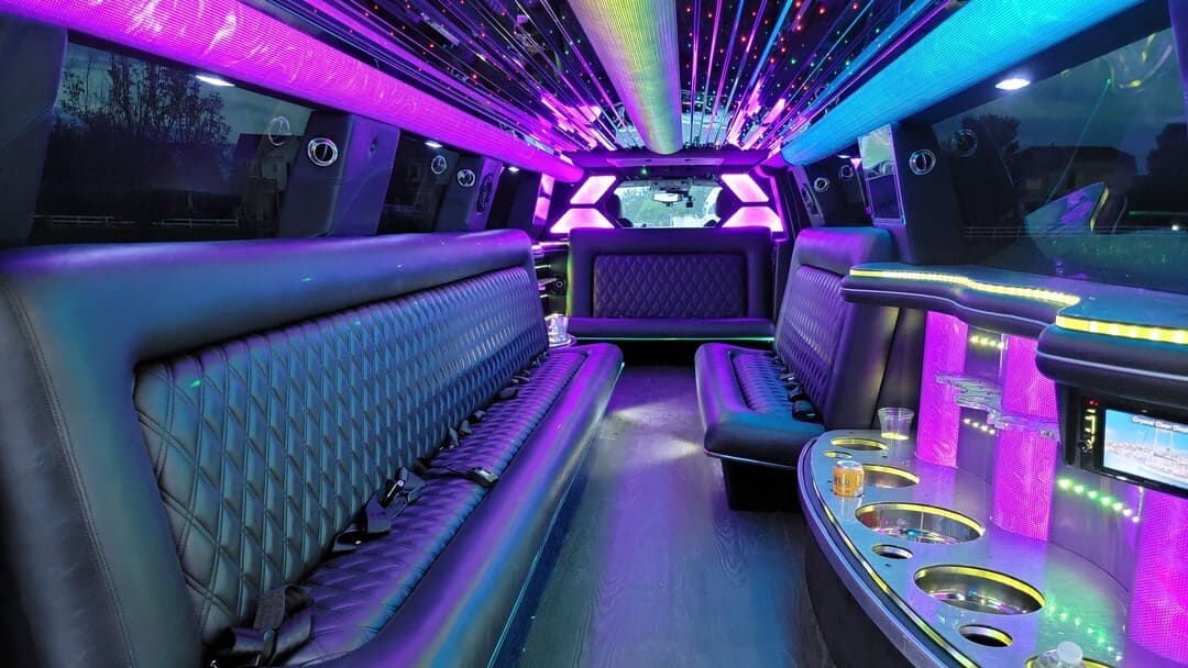corporate transportation party bus interior