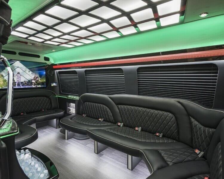 Price 4 Limo 10 Passenger Sprinter Bus Interior